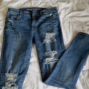 American Eagle Skinny Ripped Super Stretch Jeans